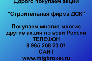 Покупаем акции «Строительная фирма ДСК» 